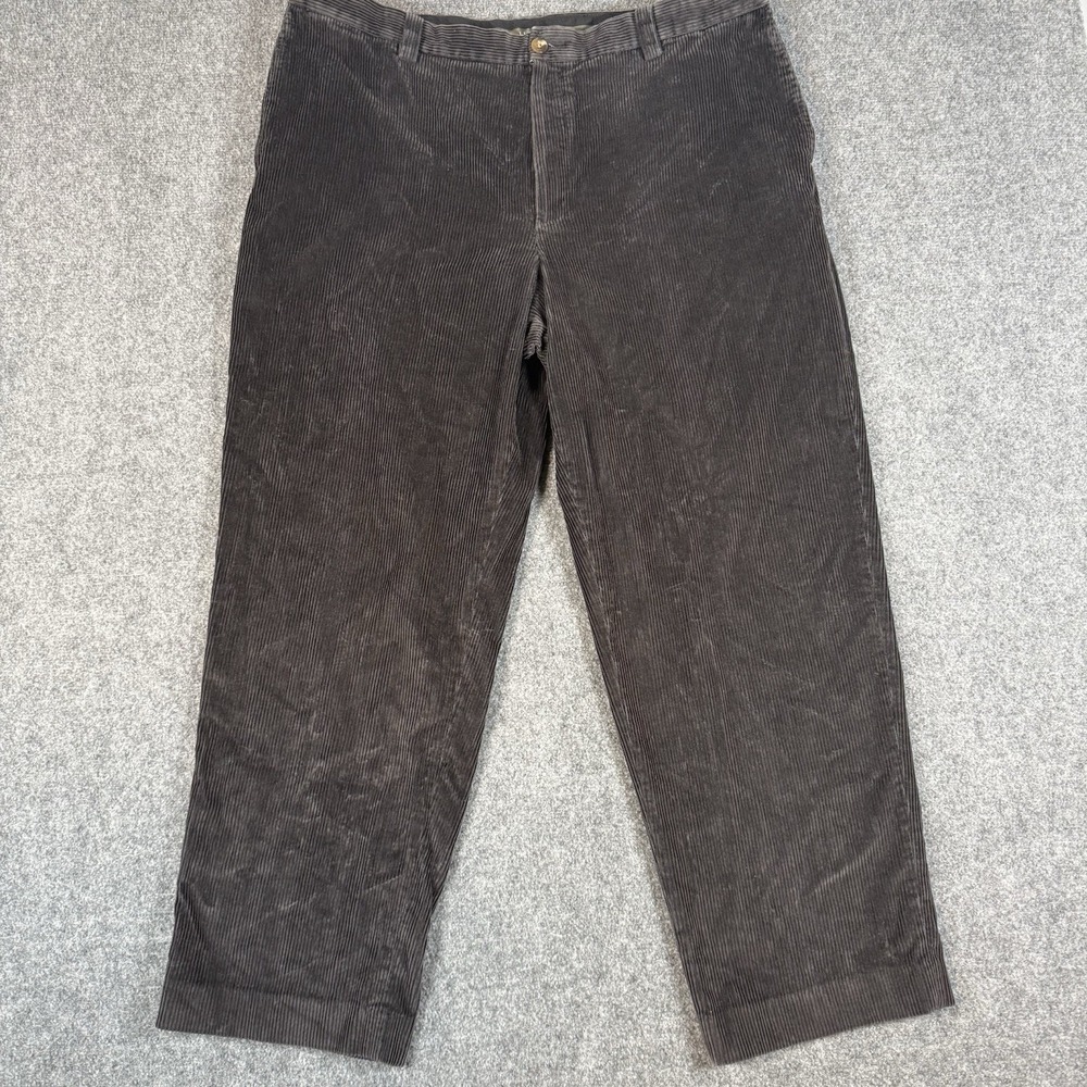 LL Bean Corduroy Pants Mens 40x28 Brown Comfort Waist Chino Straight Leg 278899